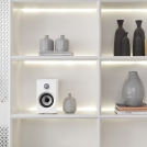707 S2 Satin White Bookshelf - Grille Off