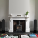 702 S2 Gloss Black with RA-1572 Fireplace Grilles On