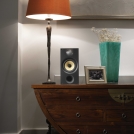 686 black on wood cabinet